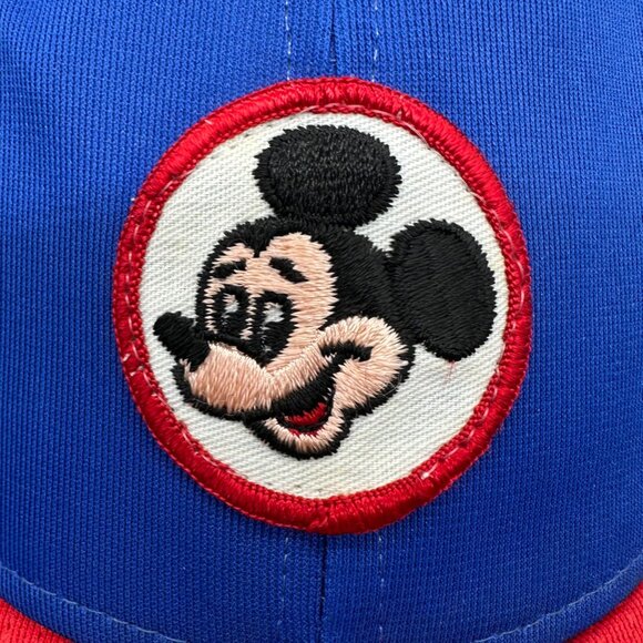 Vintage 1970s Mickey Mouse Cap Hat Snapback Patch Walt Disney Productions Red - Picture 11 of 11